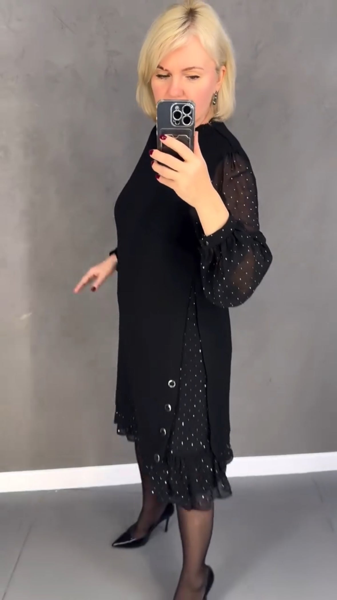 Vestito Nero Brillante