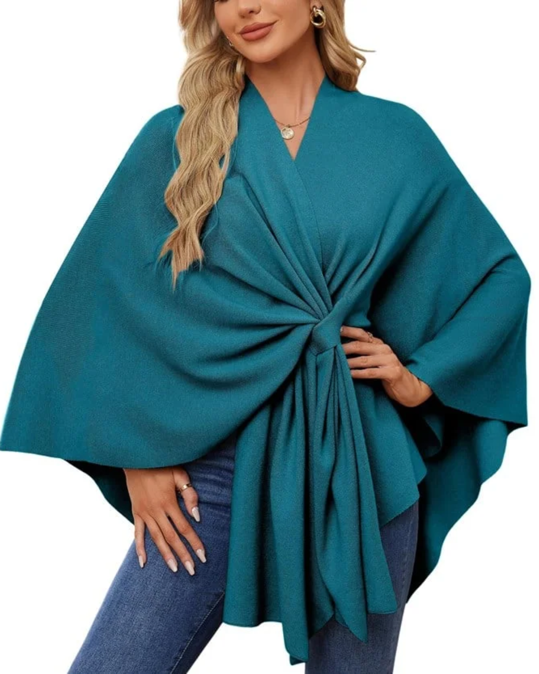 Poncho Cashmere Lana Morbida Elegante