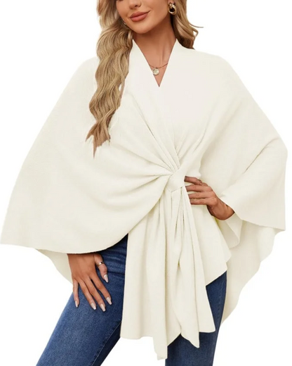 Poncho Cashmere Lana Morbida Elegante