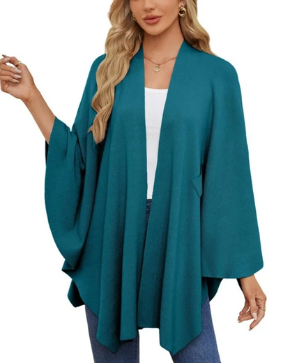 Poncho Cashmere Lana Morbida Elegante