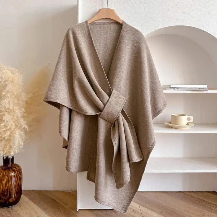 Poncho Cashmere Lana Morbida Elegante