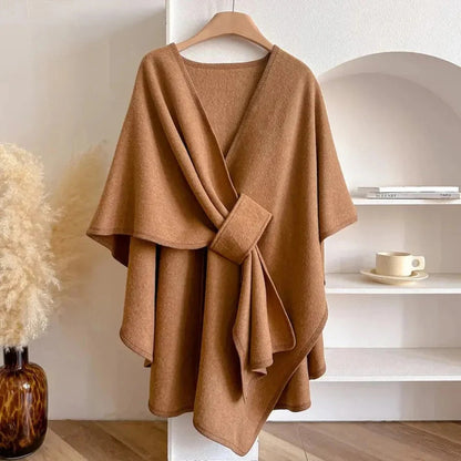 Poncho Cashmere Lana Morbida Elegante